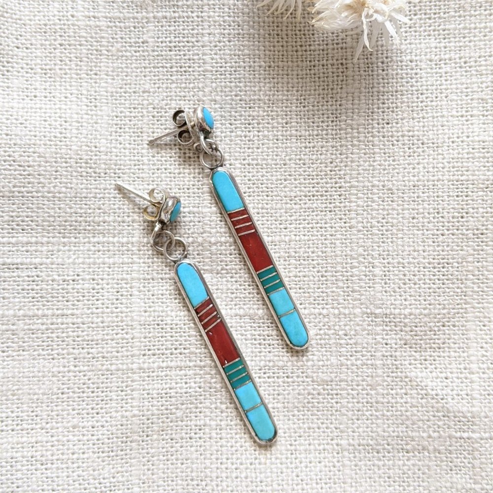 Sterling Silver Southwestern Turquoise Earrings